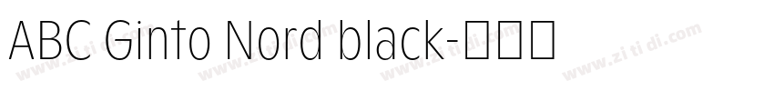 ABC Ginto Nord black字体转换